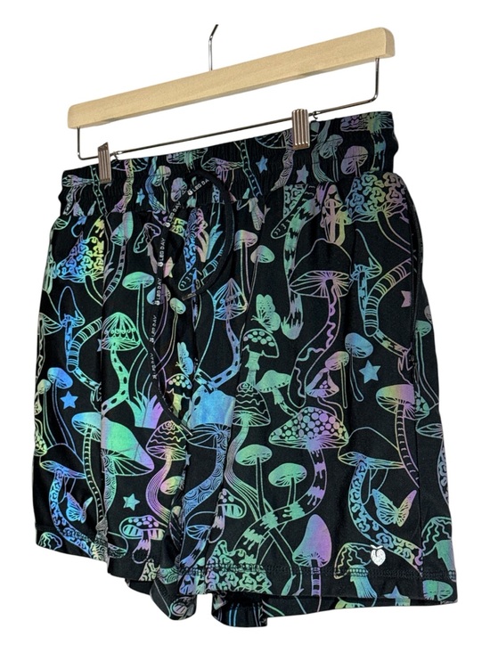 Peach Active Other - Peach Active Men’s Black Running Shorts with Luminous Reflective Print Size S